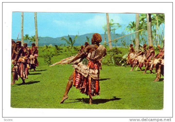 Spear Dance Dancer, Fiji, 40-60s