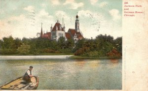 Vintage Postcard 1907 Jackson Andrew Park And German House Chicago Illinois IL