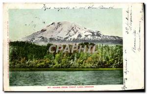 Old Postcard Mt Adams From Oregon Trout Laks