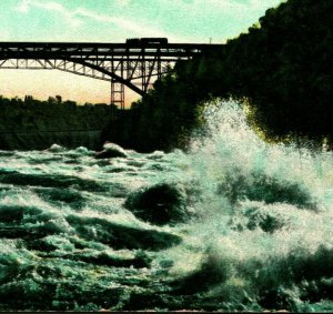 Niagara Falls New York NY Whirlpool Rapids Grand Trunk Bridge Vtg Postcard UNP