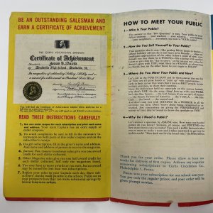 The Curtis Plan 1952 Magazine Subscription Pamphlet