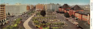 Lot 28 japan tokyo station car bus tram double postcard