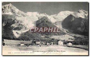 Postcard Old Station des Bossons and the Mont Blanc Massif