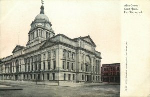 c1900 Allen County Court House, Fort Wayne,IN,  Vintage DECORATED Postcard