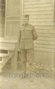 WWI Real Photo Military Soldier in Uniform Unused close to perfect corners