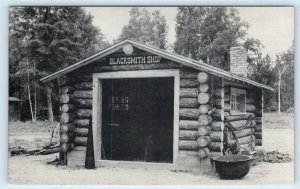 PARK RAPIDS, MN ~ BLACKSMITH SHOP Rapid River Logging Camp  c1950s  Postcard