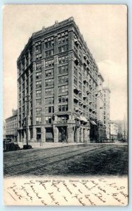 DETROIT, Michigan MI ~ Street Scene HAMMOND BUILDING 1907 udb Postcard