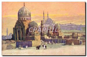 Old Postcard Fantasy Orientalism Cairo Tombs of the Mamelukes