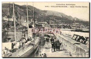 Villefranche - Old Wharf Darse - Art Collection - boat - Old Postcard