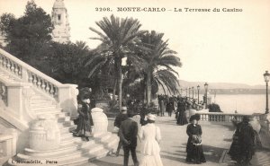 Vintage Postcard 1910's La Terrasse du Casino Monte Carlo France FR