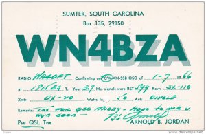 WN4BZA Radio, Sumter, South Carolina, United States, PU-1966