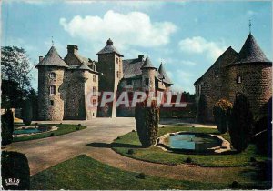 Modern Postcard Chateau ropes (D P) Auvergne Gardens Designed Templates by Le...