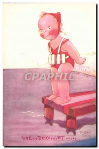 Old Postcard Fantasy Illustrator Child One Beatrice Mallet and two