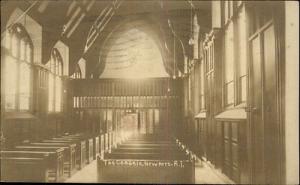 NEWPORT RI The Cenacle Old Hall Interior c1910 Real Photo...