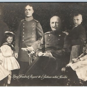 c1910s Dresden, Germany RPPC King Friedrich August III Saxony Royal Family A337