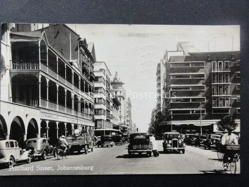 South Africa JOHANNESBURG Pritchard Street c1940's RP Postcard