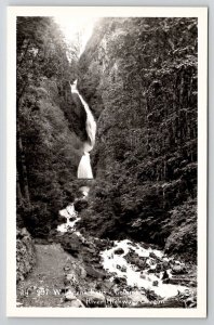 RPPC Wahkeena Falls Columbia River Highway Oregon Real Photo Postcard B41