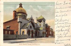 Camden New Jersey North Baptist Church Street View Antique Postcard K47285