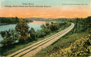 Baylis Chicago Rock Island Pacific Railway Cedar River C-1910 Postcard 20-11136