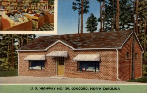 Concord NC US Highway No. 29 Towel Shop Vintage Postcard