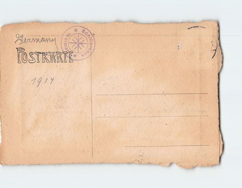 Postcard Schiller's Arbeits-u. Sterbezimmer, Weimar, Germany