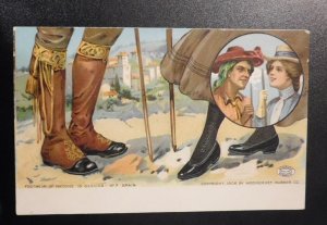 Mint USA Advertising Postcard Woonsocket Rubber Co Footwear of Nations Spain