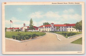 Wichita Kansas~Kansas Masonic Home & Grounds~Linen Postcard