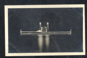 RPPC U.S. NAVY WARSHIP USS HUMMINGBIRD DREADNAUGHT REAL PHOTO POSTCARD