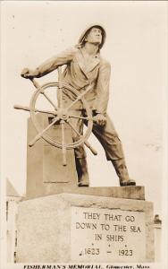 Fisherman's Memorial Gloucester Massachusetts Real Photo