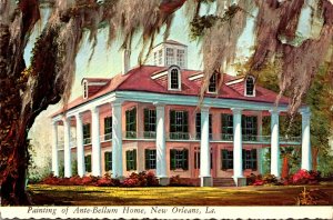 Louisiana New Orleans Painting Of Ante-Bellum Home On The Old River Road