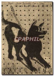 Old Postcard Napoli Museo Nazionale Cane Catena