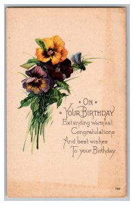 Postcard On Your Birthday Flowers 