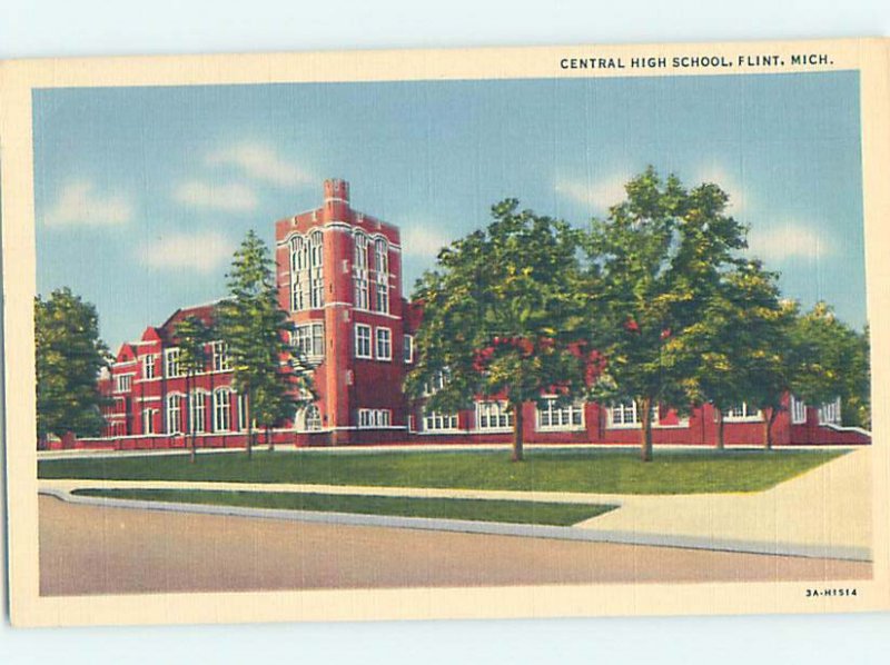 Pre-Chrome HIGH SCHOOL SCENE Flint Michigan MI AG6884