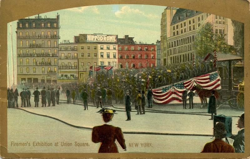 NY - New York City. 1910 Firemen's Exhibition at Union Square