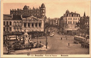 Belgium Brussels Bruxelles Porte de Namur Vintage Postcard C206