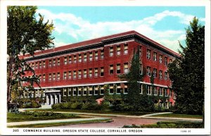 Postcard Commerce Building Oregon State College in Corvallis, Oregon