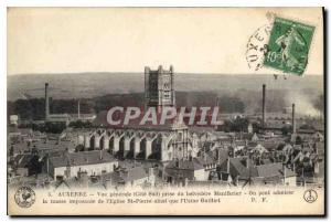 Postcard Old South Coast Auxerre general view taken Belvedere Manifacier you ...