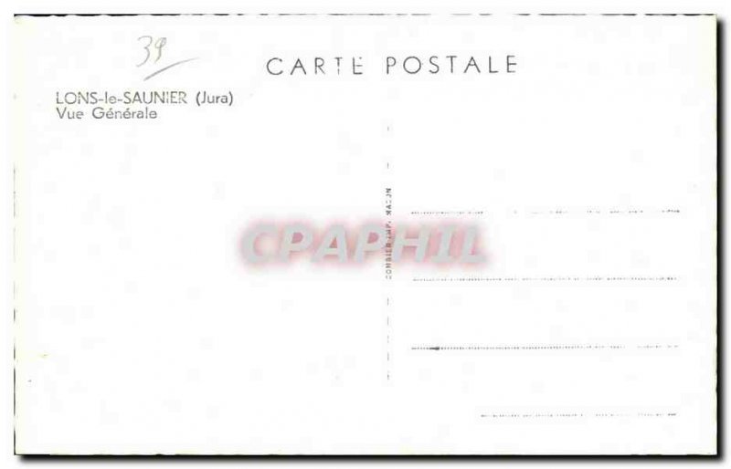 Old Postcard Lons le Saunier Vue Generale