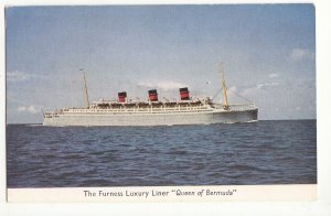 P3253 old postcard the furess ship luxury liner queen of bermuda