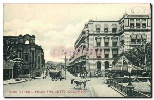 Old Postcard From The Jetty York Street Colombo