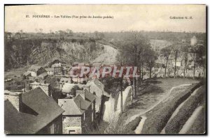 Old Postcard Fougeres Les Vallees view from the garden