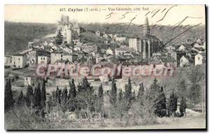 Postcard Old Tarn et Garonne Caylus (T and G) Vue Generale coast South