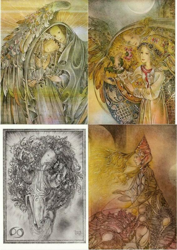 Sulamith Wulfing Angel Fairy Flower Spirit Visionary Art Set of 18 Postcards