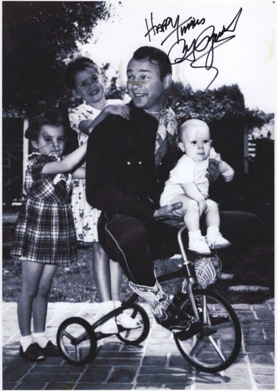 Roy Rogers Jr On Bicycle Cowboy Country & Western 10x8 Hand Signed Photo