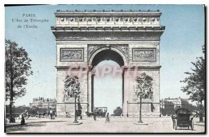Old Postcard Paris Arc de Triomphe Etoile