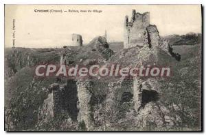 Postcard Ancient Ruins Crozant The Village Views