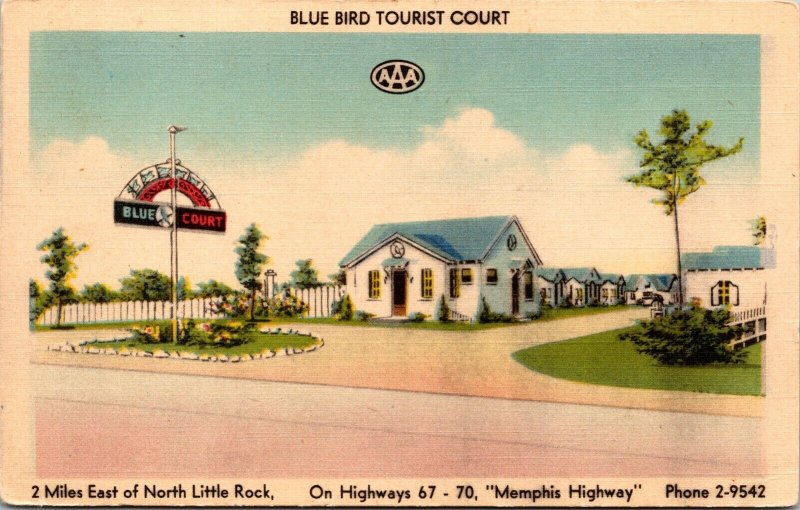 Linen PC Blue Bird Tourist Court Highways 67 -70 North Little Rock Arkansas