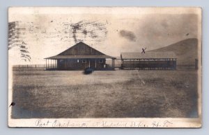 RPPC SCHOFIELD BARRACKS POST EXCHANGE HONOLULU HAWAII REAL PHOTO POSTCARD 1912