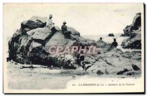 Old Postcard La Bernerie Rocks of the Patorie