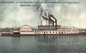 Steamer Albatross Ferry Boat, Ferries, Ship moline, Ill. USA 1909 postal used...